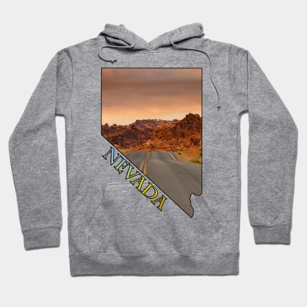 State of Nevada Outline Hoodie by gorff